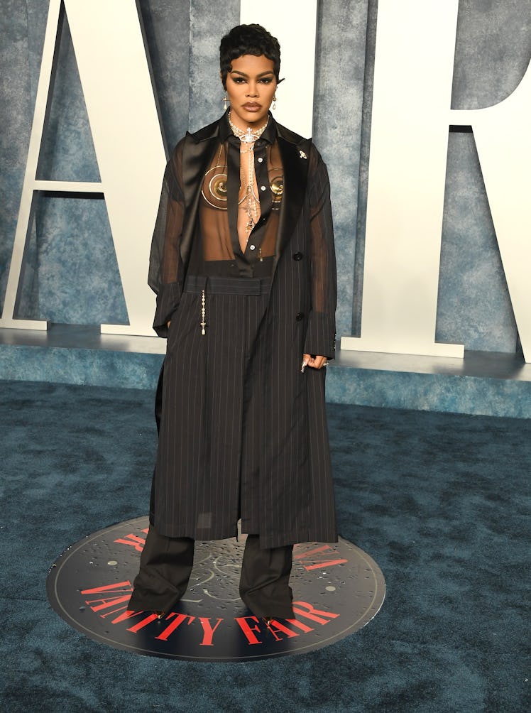 Teyana Taylor arrives at the Vanity Fair Oscar Party 