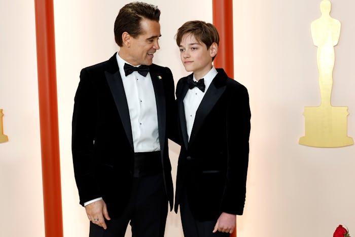 Colin Farrell and Henry Tadeusz Farrell attends the 95th Annual Academy Awards on March 12, 2023 in ...