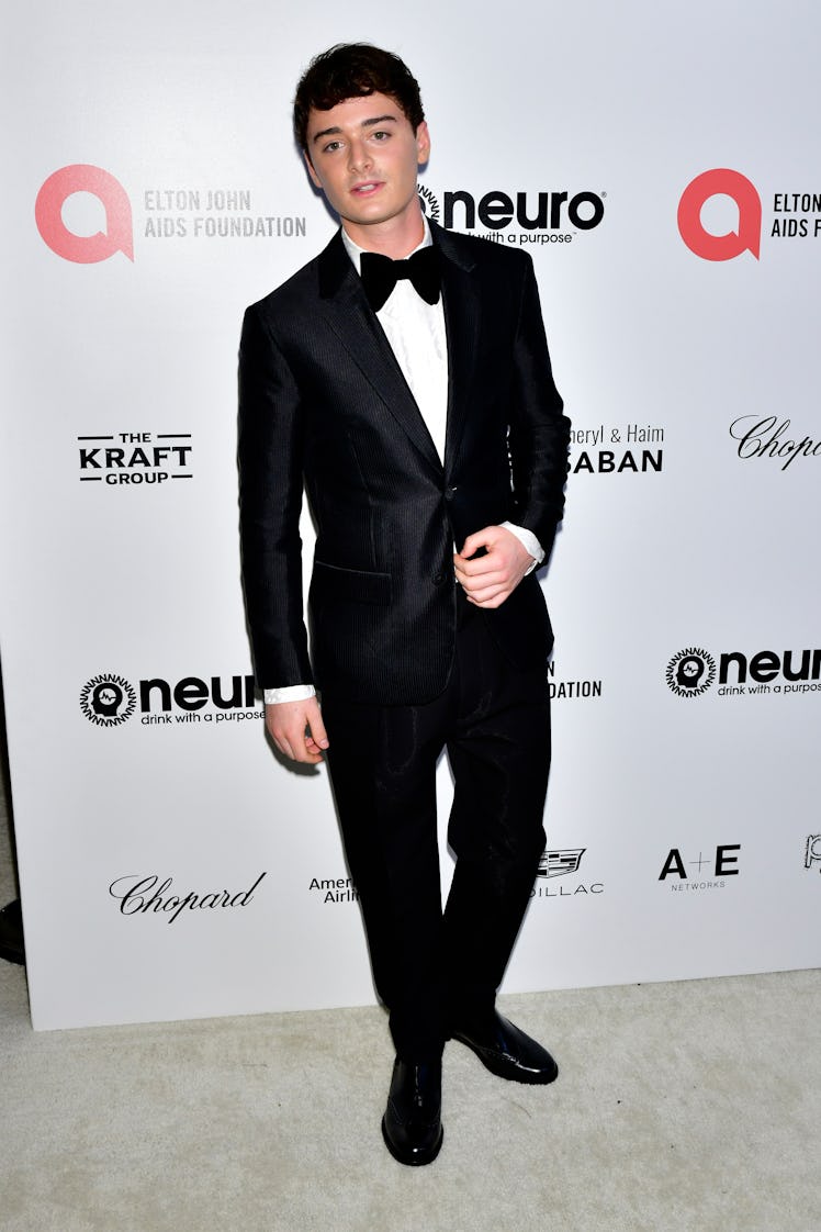 Noah Schnapp arrives at Elton John AIDS Foundation's 31st Annual Academy Awards Viewing Party 