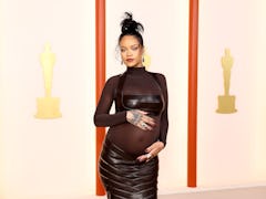 HOLLYWOOD, CALIFORNIA - MARCH 12: Rihanna attends the 95th Annual Academy Awards on March 12, 2023 i...