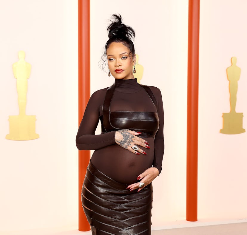 HOLLYWOOD, CALIFORNIA - MARCH 12: Rihanna attends the 95th Annual Academy Awards on March 12, 2023 i...