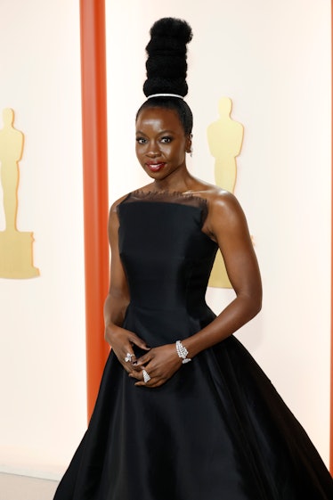 HOLLYWOOD, CALIFORNIA - MARCH 12: Danai Gurira attends the 95th Annual Academy Awards on March 12, 2...