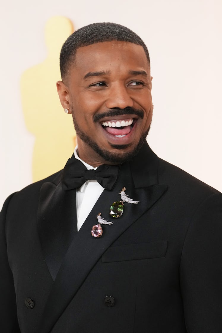 HOLLYWOOD, CALIFORNIA - MARCH 12: Michael B. Jordan attends the 95th Annual Academy Awards on March ...