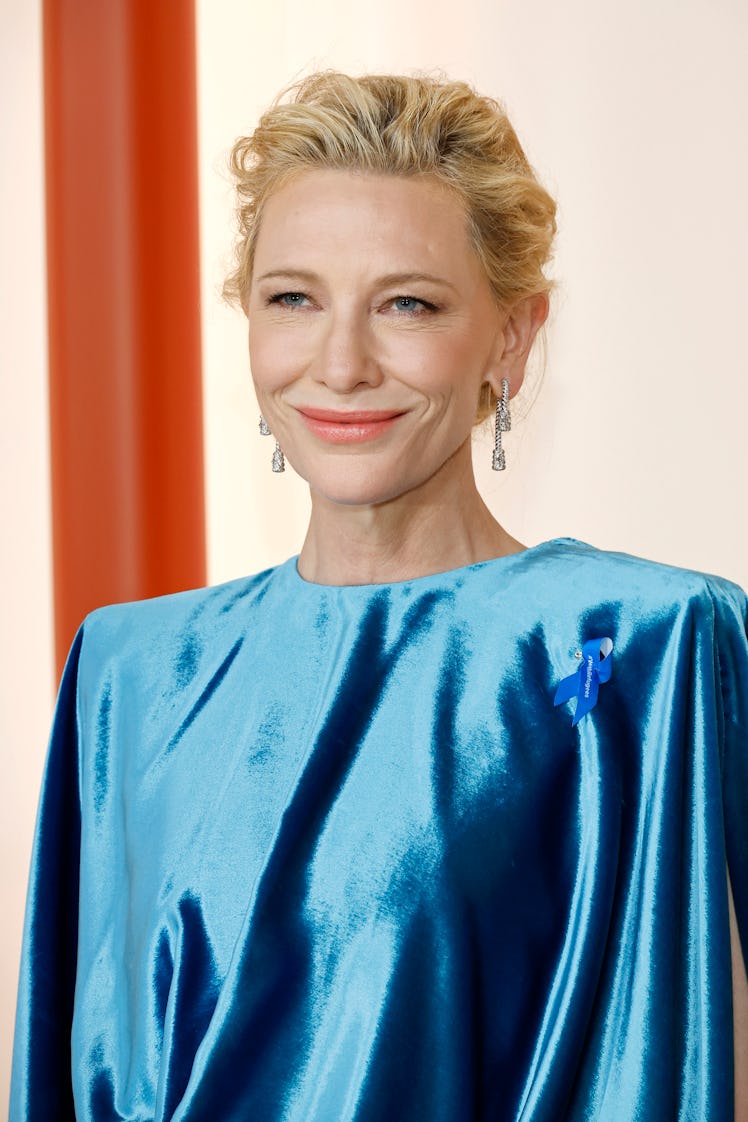 HOLLYWOOD, CALIFORNIA - MARCH 12: Cate Blanchett attends the 95th Annual Academy Awards on March 12,...