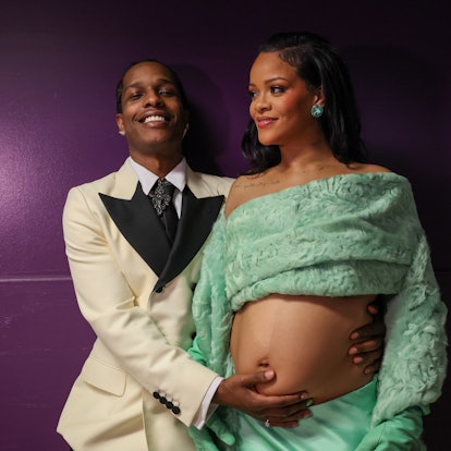 ASAP Rocky and Rihanna at the Oscars