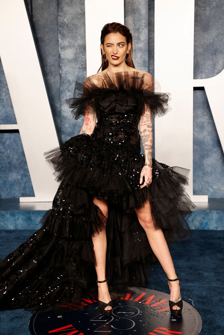 US actress/singer Paris Jackson attends the Vanity Fair 95th Oscars Party 