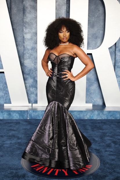 BEVERLY HILLS, CALIFORNIA - MARCH 12: Megan Thee Stallion attends the 2023 Vanity Fair Oscar Party h...