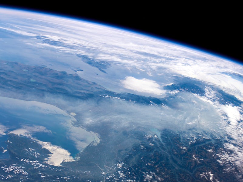 September 6, 2006 - Haze in the Po River Valley of Italy is featured in this image photographed by a...