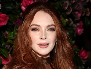 NEW YORK, NEW YORK - FEBRUARY 09: Lindsay Lohan attends the Christian Siriano Fall/Winter 2023 NYFW ...