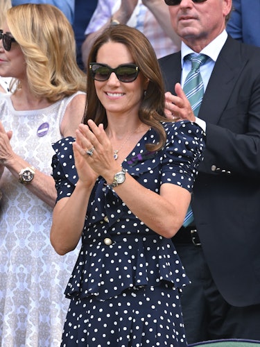 Catherine, Duchess of Cambridge attends the Men's Singles Final 