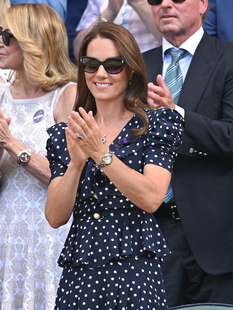 Catherine, Duchess of Cambridge attends the Men's Singles Final 