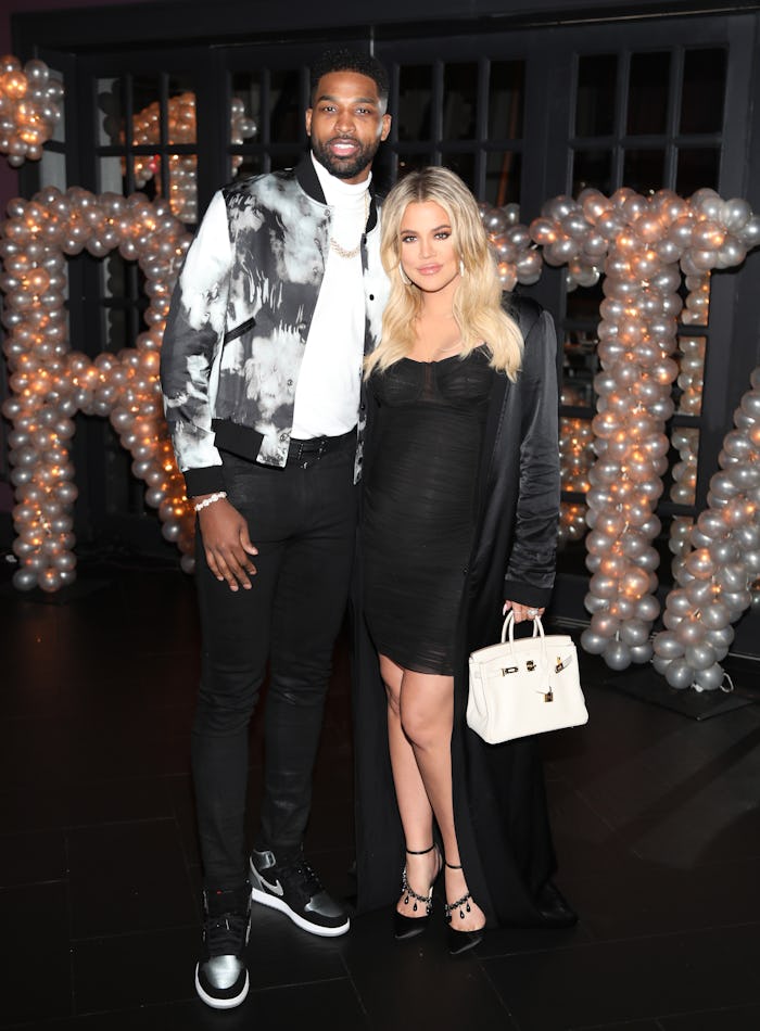 LOS ANGELES, CA - MARCH 10: Tristan Thompson and Khloe Kardashian pose for a photo as Remy Martin c...