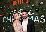 NEW YORK, NEW YORK - NOVEMBER 09: Lindsay Lohan and Bader Shammas attend Netflix’s Falling For Chris...