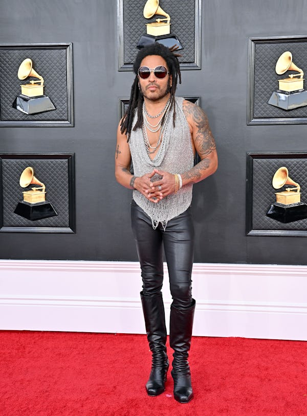 Lenny Kravitz attends the 64th Annual GRAMMY Awards.