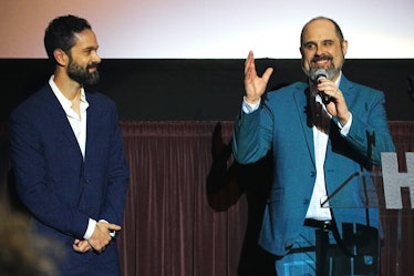 LOS ANGELES, CALIFORNIA - JANUARY 09: (L-R) Neil Druckmann and Craig Mazin speak during HBO's "The L...