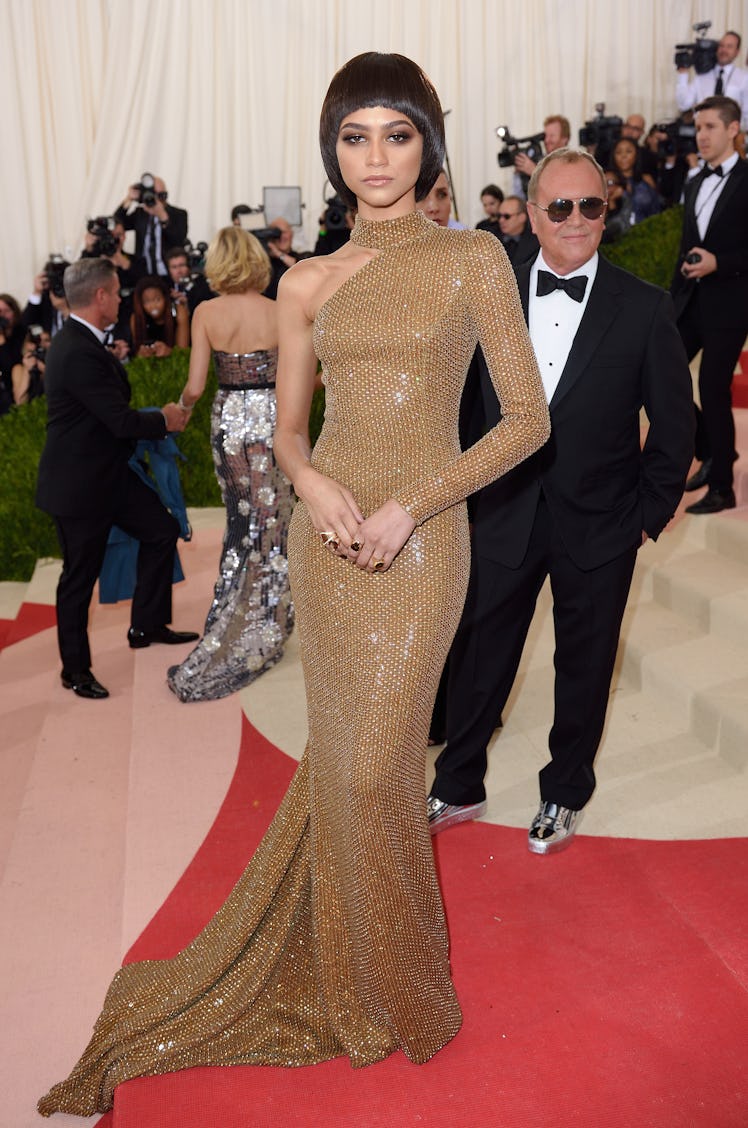 Zendaya arrives for the "Manus x Machina: Fashion In An Age Of Technology" Costume Institute Gala 