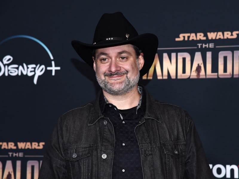 LOS ANGELES, CALIFORNIA - NOVEMBER 13: Dave Filoni arrives at the premiere of Disney+'s "The Mandalo...