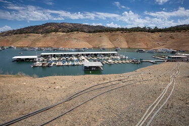 OROVILLE, CA - AUGUST 9:  Lake Oroville, California's second largest water reservoir (2,359,720 acre...