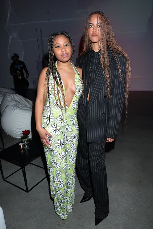 LOS ANGELES, CALIFORNIA - MARCH 14: (L-R) Dominique Fishback and Malia Ann attend the "Swarm" Red Ca...