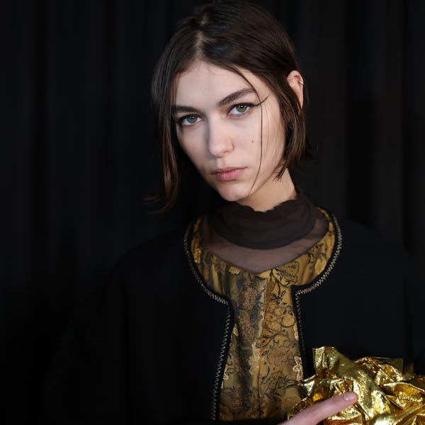 Backstage at Dries Van Noten Fall 2023 Ready To Wear Runway Show on March 1, 2023 at Dôme de Paris i...