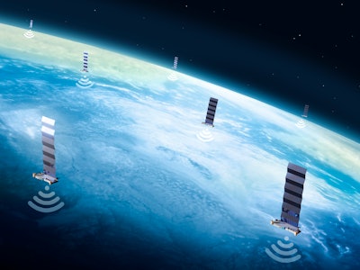 Illustration of SpaceX's Starlink network of satellites.