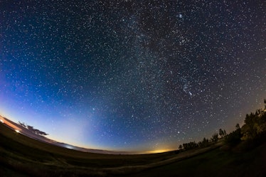 The Zodiacal Light in the dawn sky, September 14, 2021, from Alberta, with the winter sky rising. Or...