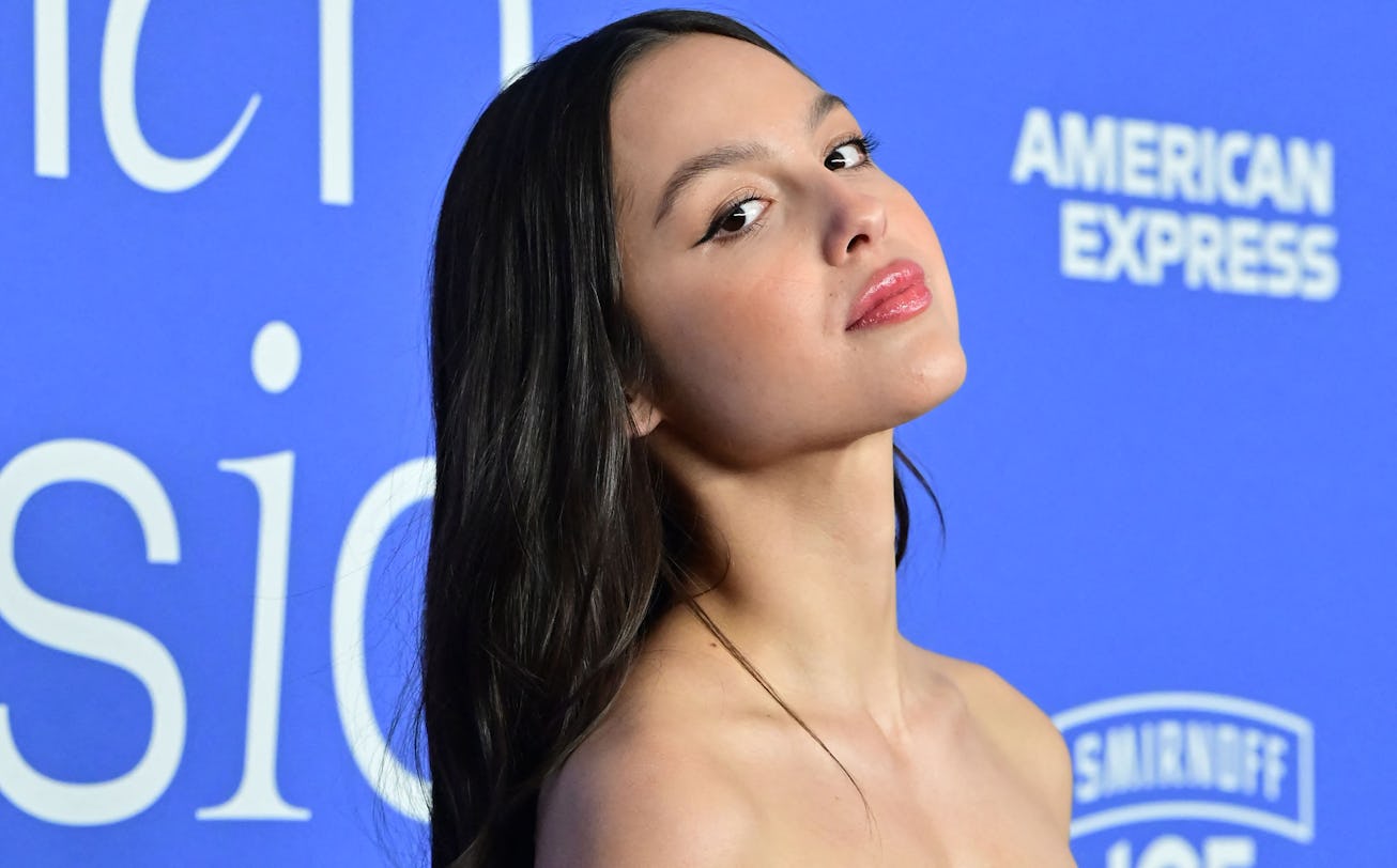 US singer Olivia Rodrigo arrives for the 2023 Billboard Women in Music awards at the YouTube theatre...