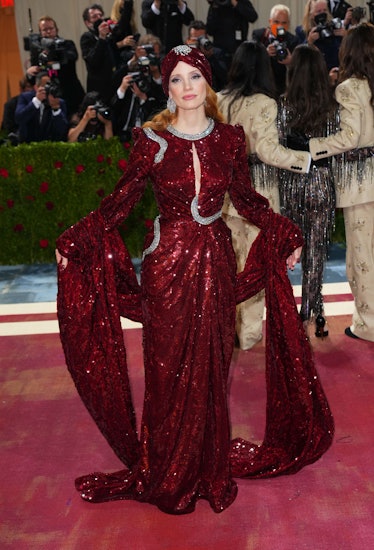 Jessica Chastain attends The 2022 Met Gala Celebrating "In America: An Anthology of Fashion" a