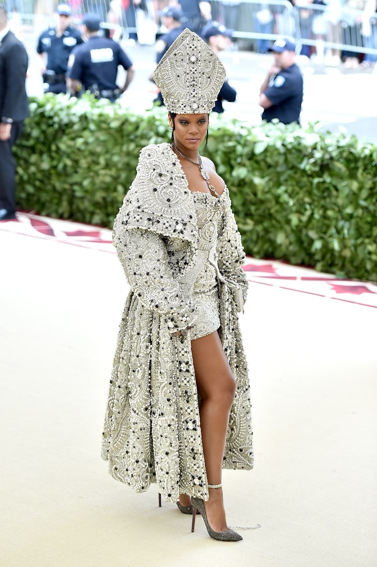 Rihanna attends the Heavenly Bodies: Fashion & The Catholic Imagination Costume Institute Gala 