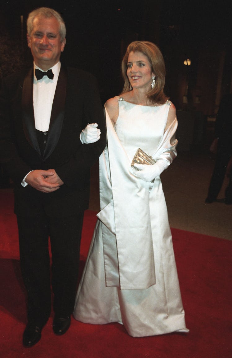 Caroline Kennedy wearing Carolina Herrera and friend attend the Metropolitan Museum of Art Costume I...