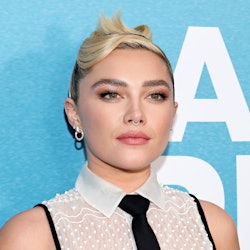 Florence Pugh showed sideboob at the "A Good Person" premiere.