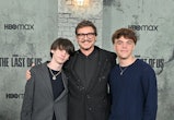 LOS ANGELES, CALIFORNIA - JANUARY 09: Pedro Pascal and nephews attend the Los Angeles Premiere of HB...