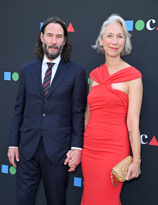 LOS ANGELES, CALIFORNIA - JUNE 04: Keanu Reeves and Alexandra Grant attend the MOCA Gala 2022 at The…