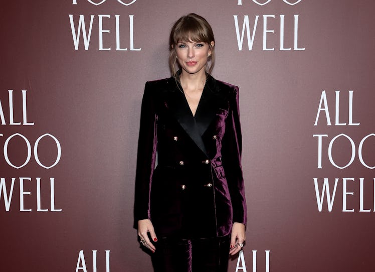 Taylor Swift attending the "All Too Well" New York Premiere is part of her Taylor's Version era, whi...