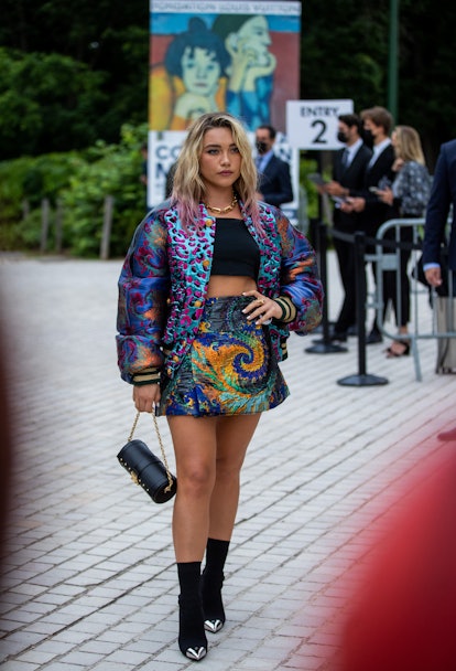Florence Pugh Wore the Silver-Shoe Trend With Sequins