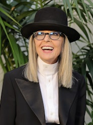 Diane Keaton attends the Ralph Lauren SS23 Runway Show at The Huntington Library, Art Collections, a...