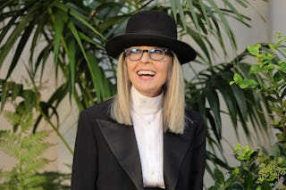 Diane Keaton attends the Ralph Lauren SS23 Runway Show at The Huntington Library, Art Collections, a...