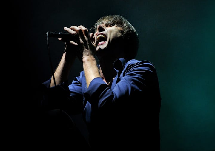MANCHESTER, ENGLAND - FEBRUARY 09: Brett Anderson of Suede performs at Albert Hall on February 9, 2...