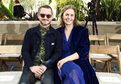 Elijah Wood and Mette-Marie Kongsved at a fashion show