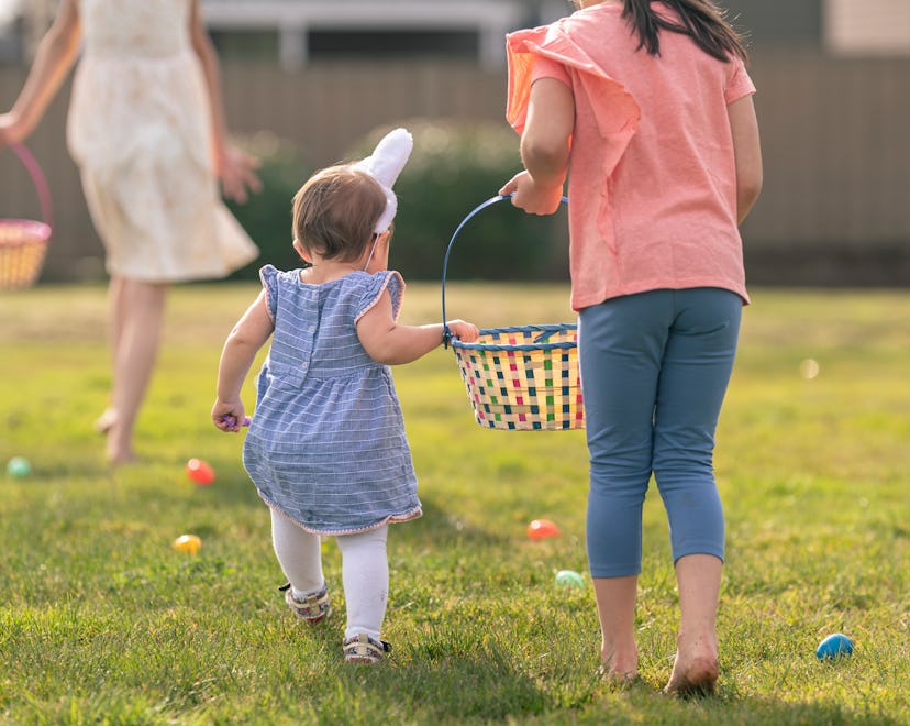 a baby on easter in a list of Easter caption ideas for Instagram.