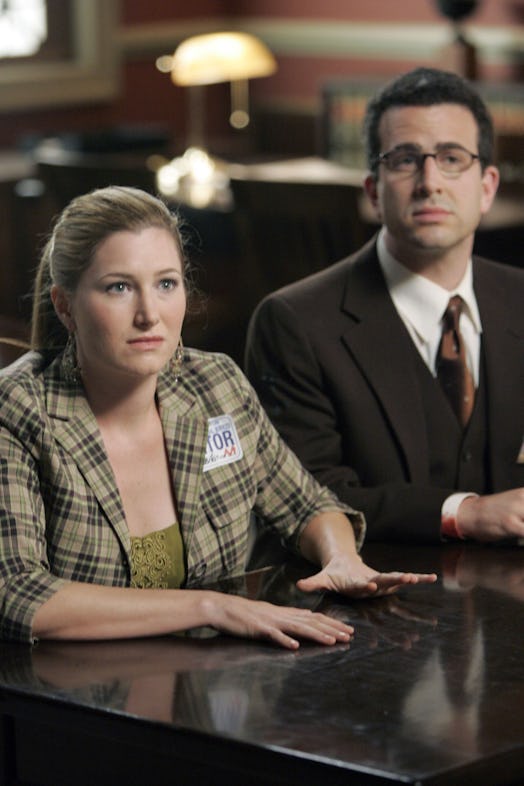 Kathryn Hahn as Lily Lebowski and her husband Ethan Sandler as ADA Jeffery Brandau in a 2005 episode...