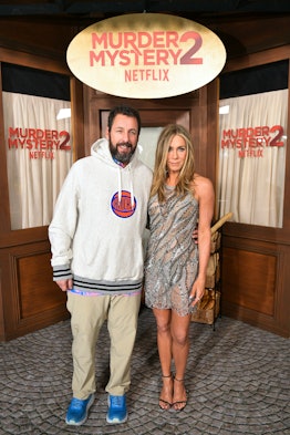 Adam Sandler and Jennifer Aniston attend the Netflix Premiere of Murder Mystery 2 