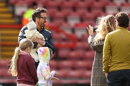 Ryan Reynolds and Blake Lively brought all four kids to a football match.