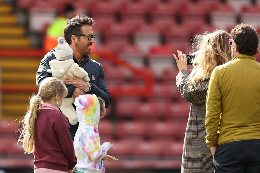 Ryan Reynolds and Blake Lively brought all four kids to a football match.