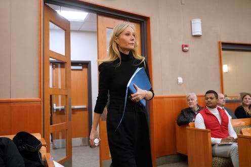 PARK CITY, UTAH - MARCH 29: Actor Gwyneth Paltrow enters court during her civil trial over a collis...