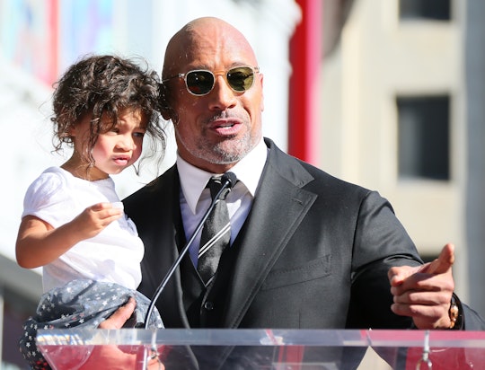 Dwayne Johnson's daughter wanted to give him a manicure.