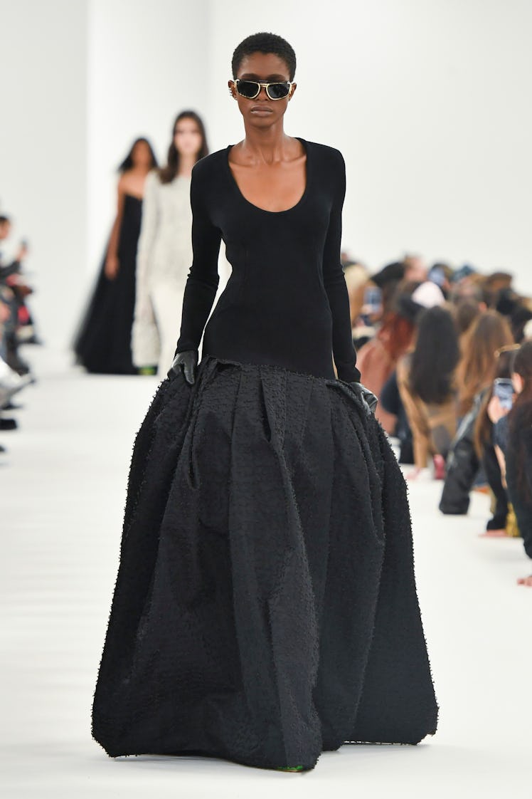 PARIS, FRANCE - MARCH 02: A model walks the runway during the Givenchy Ready to Wear Fall/Winter 202...