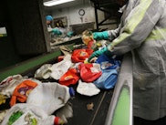 NEW YORK, NY - APRIL 22:  Recycling is sorted at the Sims Municipal Recycling Facility, an 11-acre r...