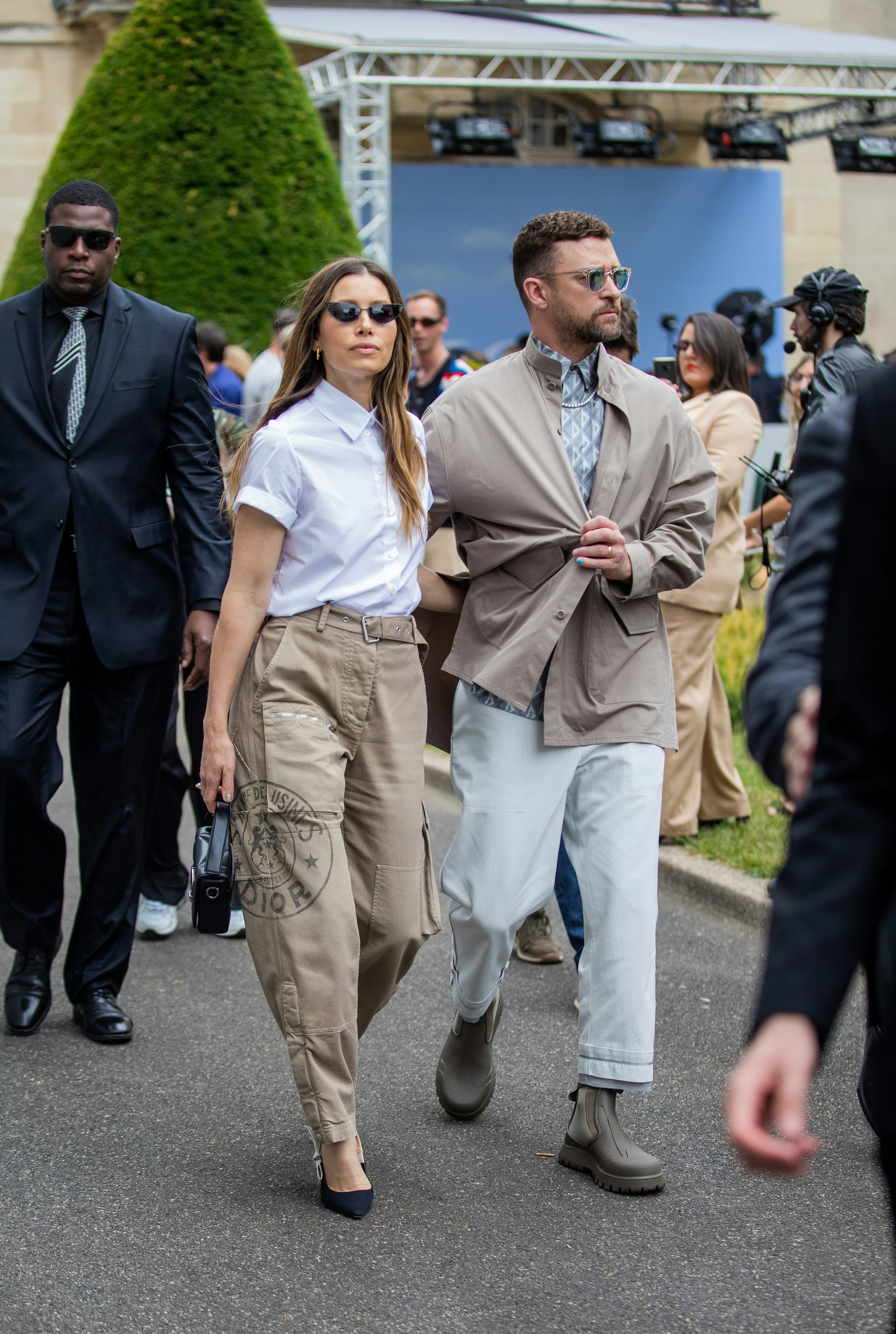 PARIS, FRANCE - JUNE 24: Couple Jessica Biel &amp; Justin Timberlake is seen outside Dior during Paris F&hellip;