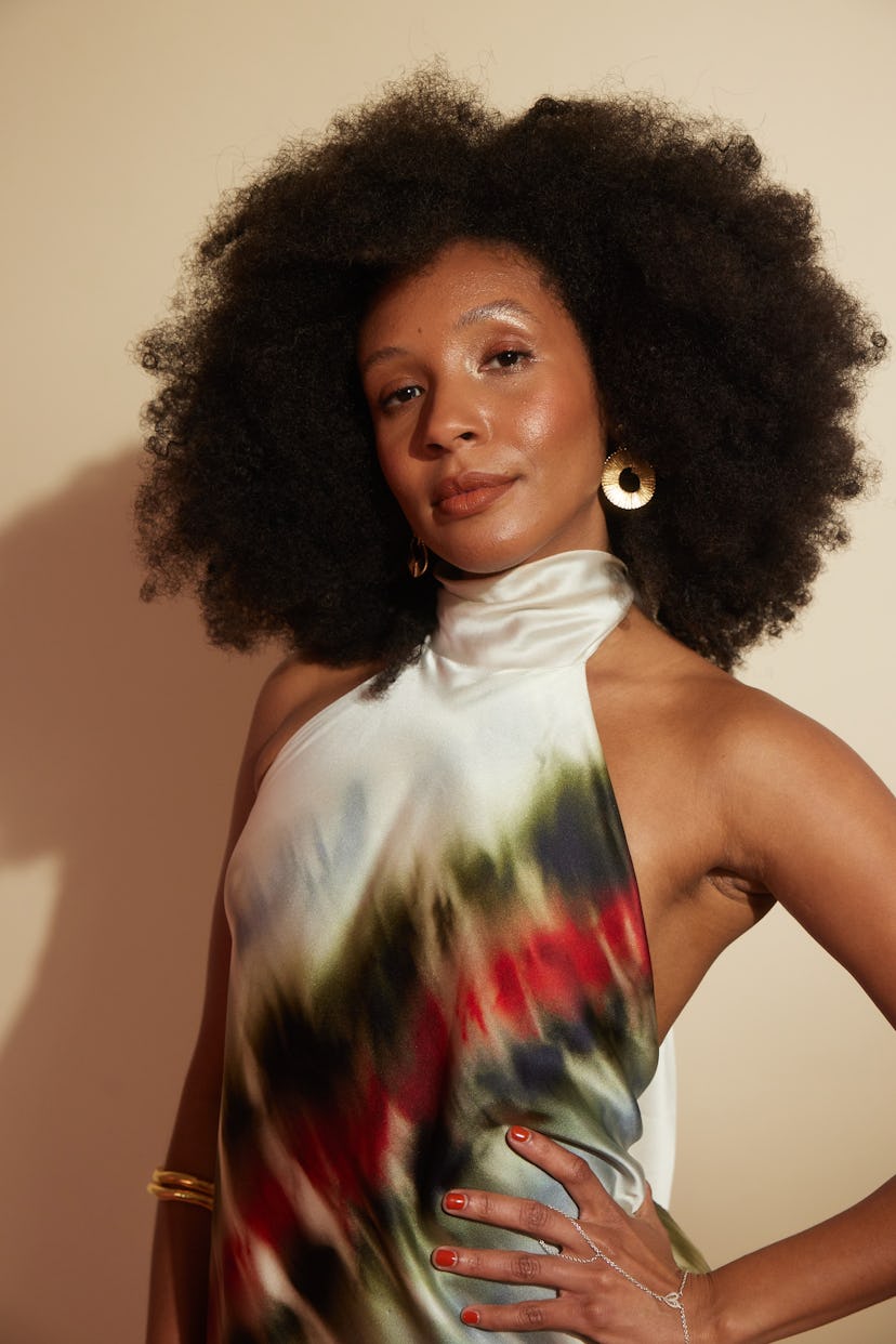 Style your afro at home by braiding then picking your strands.